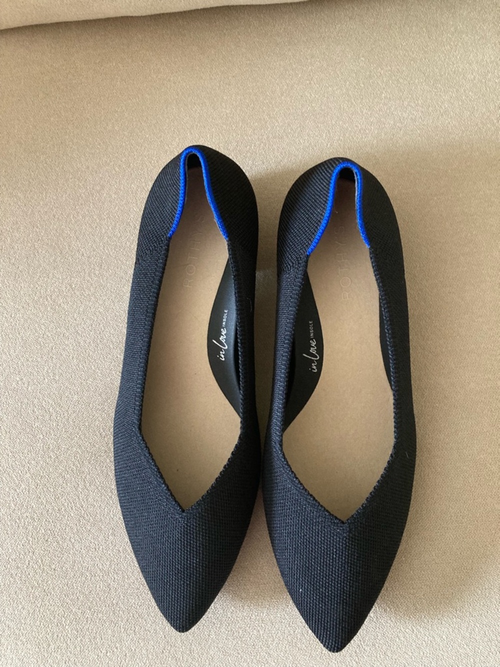 Rothy's Black Low Block Heel Flats W 9 - Picture 3 of 9